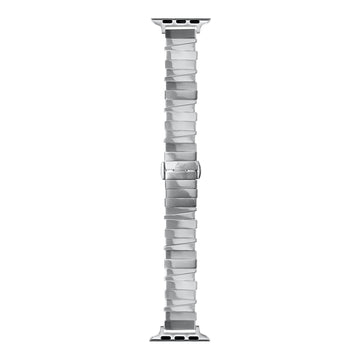 LINKS MARCH Watch Strap for Apple Watch Series 4-10 & SE & ULTRA - SLIVER
