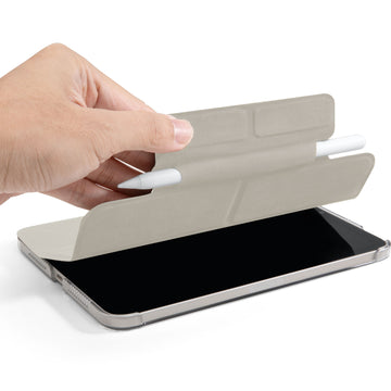 HUEX FOLIO Versatile Stand case with Stylus Pen Slot for iPad mini 7 / iPad mini 6 - CREAM WHITE