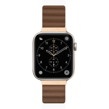 NOVI LUXE Watch Strap for Apple Watch Series 4-10 & SE & ULTRA - Sepia Brown