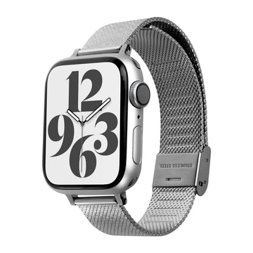 LINKS ARCTIC Watch Strap for Apple Watch Series 4-10 & SE & ULTRA - SLIVER