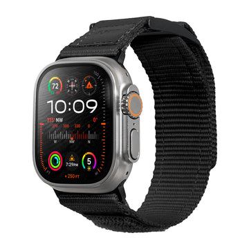 CHAMPS SPORT Watch Strap for Apple Watch Series 4-10 & SE  & ULTRA - BLACK
