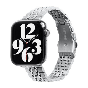 LINKS NOBLE Watch Strap for Apple Watch Series 4-10 & SE & ULTRA - SLIVER