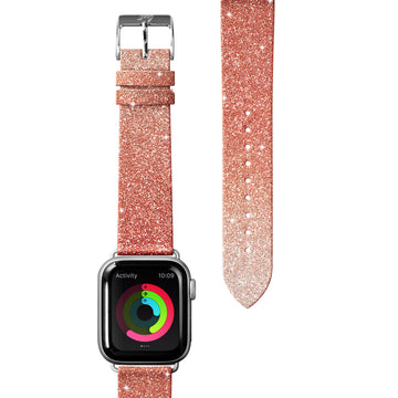 OMBRE SPARKLE Watch Strap for Apple Watch Series 1-10 & SE & ULTRA - Peach
