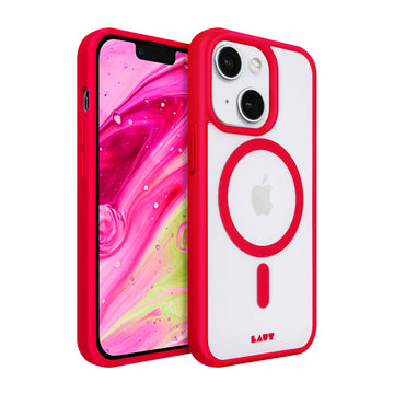 HUEX PROTECT case Compatible with MagSafe for iPhone 14 Series - Red