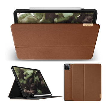 PRESTIGE Folio for iPad Pro 12.9-inch (2022/2021/2020/2018) - Tan Brown