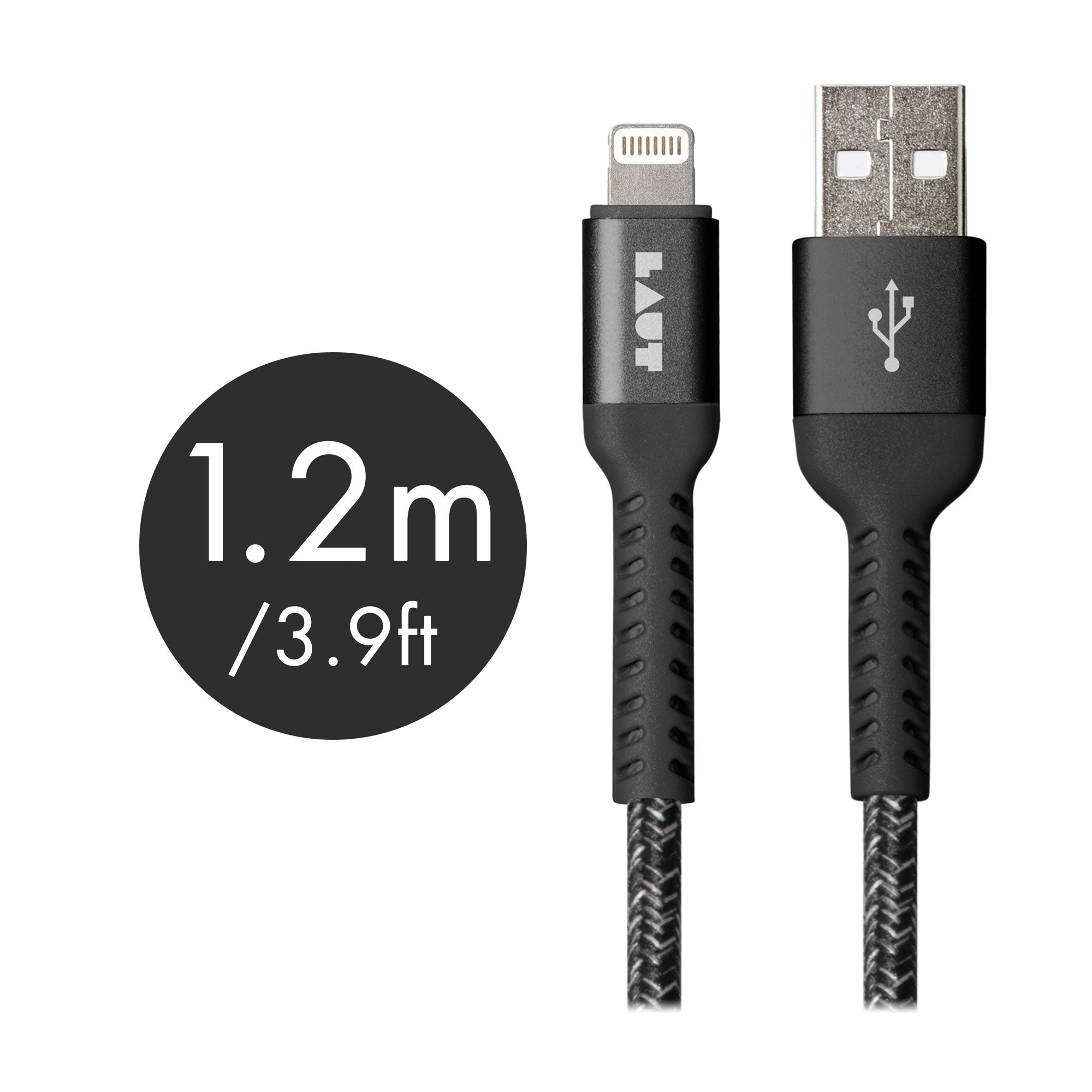 LAUT-LINK TOUGH MATTER 1.2m/3.9ft USB A to Lightning Cable-Cable-For iPhone / iPod / iPad series
