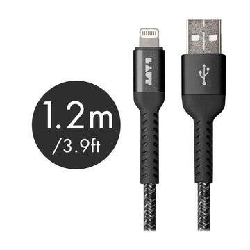 LINK TOUGH MATTER 1.2m/3.9ft USB A to Lightning Cable - Black