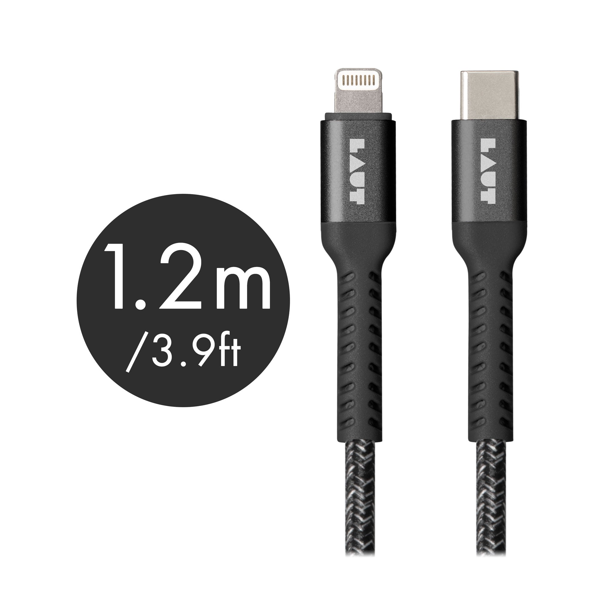LAUT-LINK TOUGH MATTER 1.2m/3.9ft USB C to Lightning Cable-Cable-For iPhone / iPod / iPad series