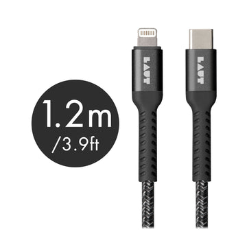 LINK TOUGH MATTER 1.2m/3.9ft USB C to Lightning Cable - Black