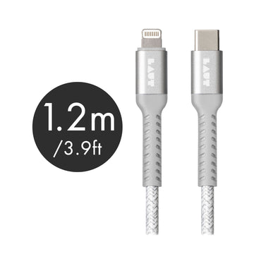 LINK TOUGH MATTER 1.2m/3.9ft USB C to Lightning Cable - Grey